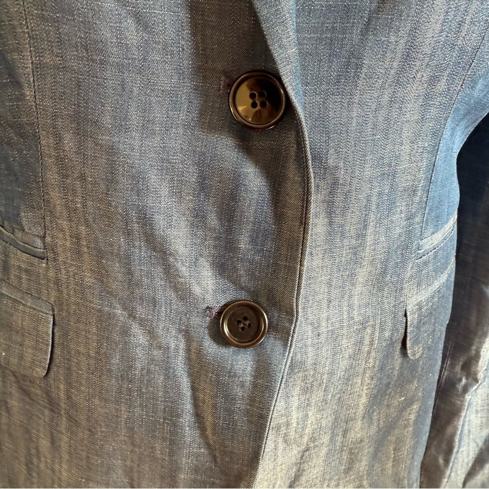Classic Single-Button Navy Blue Blazer - Picture 12 of 16